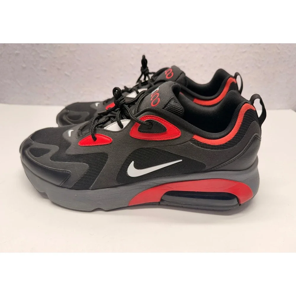 Nike Air Max 200 Black University Red Men's Size 14 Sneakers CI3865-002